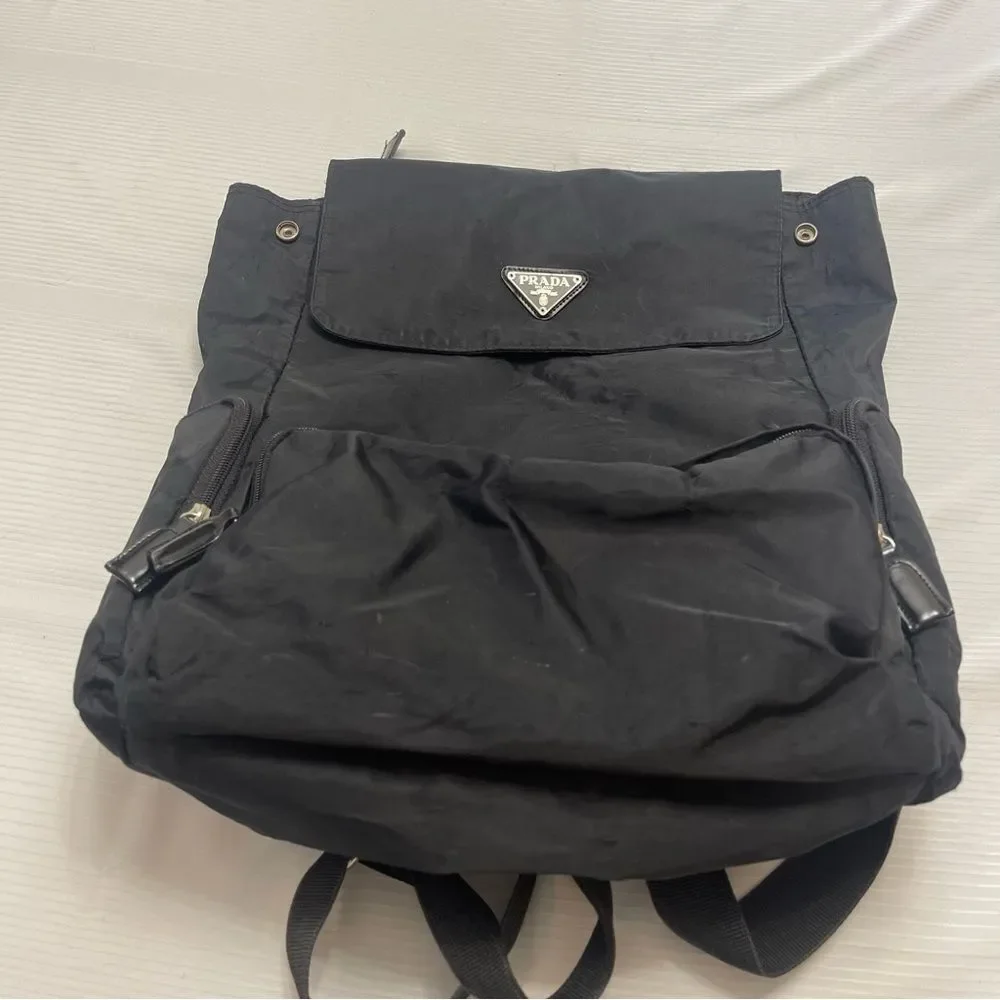 Prada Black Nylon VTG Backpack